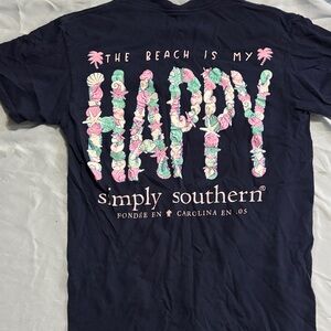 Simply Southern Dark Blue Beach Graphic Tee